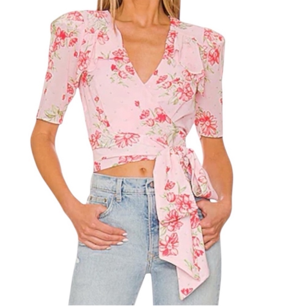 New NBD  Body Porsha Top in Garden Floral with crystal embellishments SZ XS